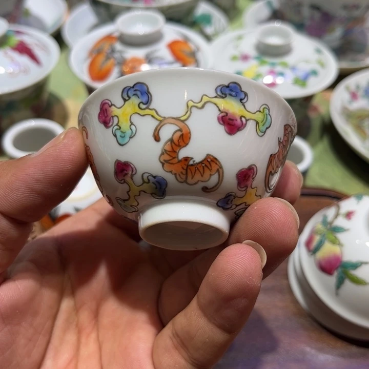 纯手绘精品盖碗杯