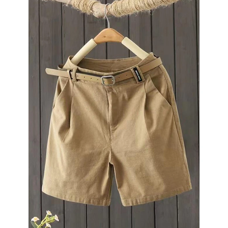 小个子夏季百搭五分裤显瘦直筒热裤女2025新款微胖高档休闲短裤