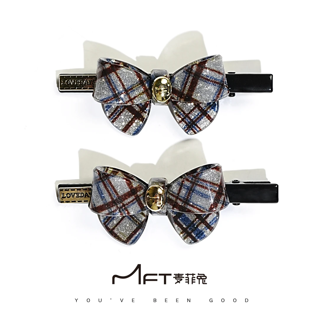 【拾忆鸭嘴夹】甜美高级学院风蝴蝶结JK刘海夹气质侧边夹发饰