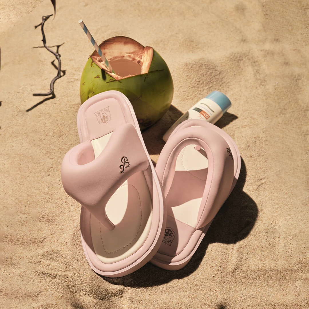 BEASTER沙滩风泡泡拖鞋女25夏新潮流外穿夹脚人字拖