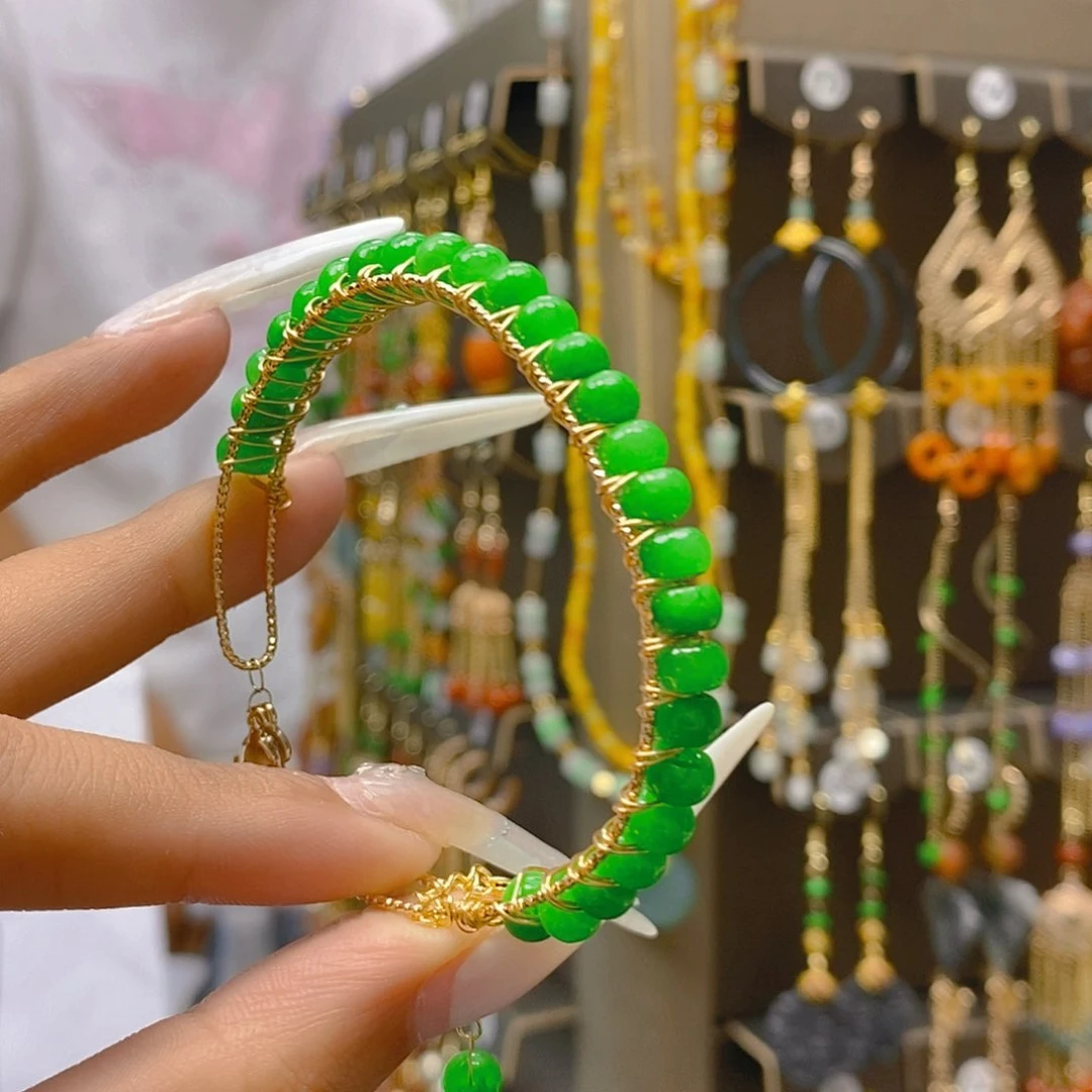 翡翠合金耳饰翡翠