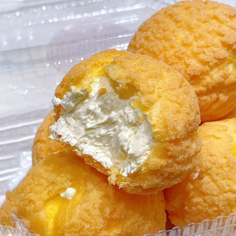 泡芙牛奶冰淇淋营养早餐面包夹心蛋糕网红休闲零食批发整箱鲜奶油