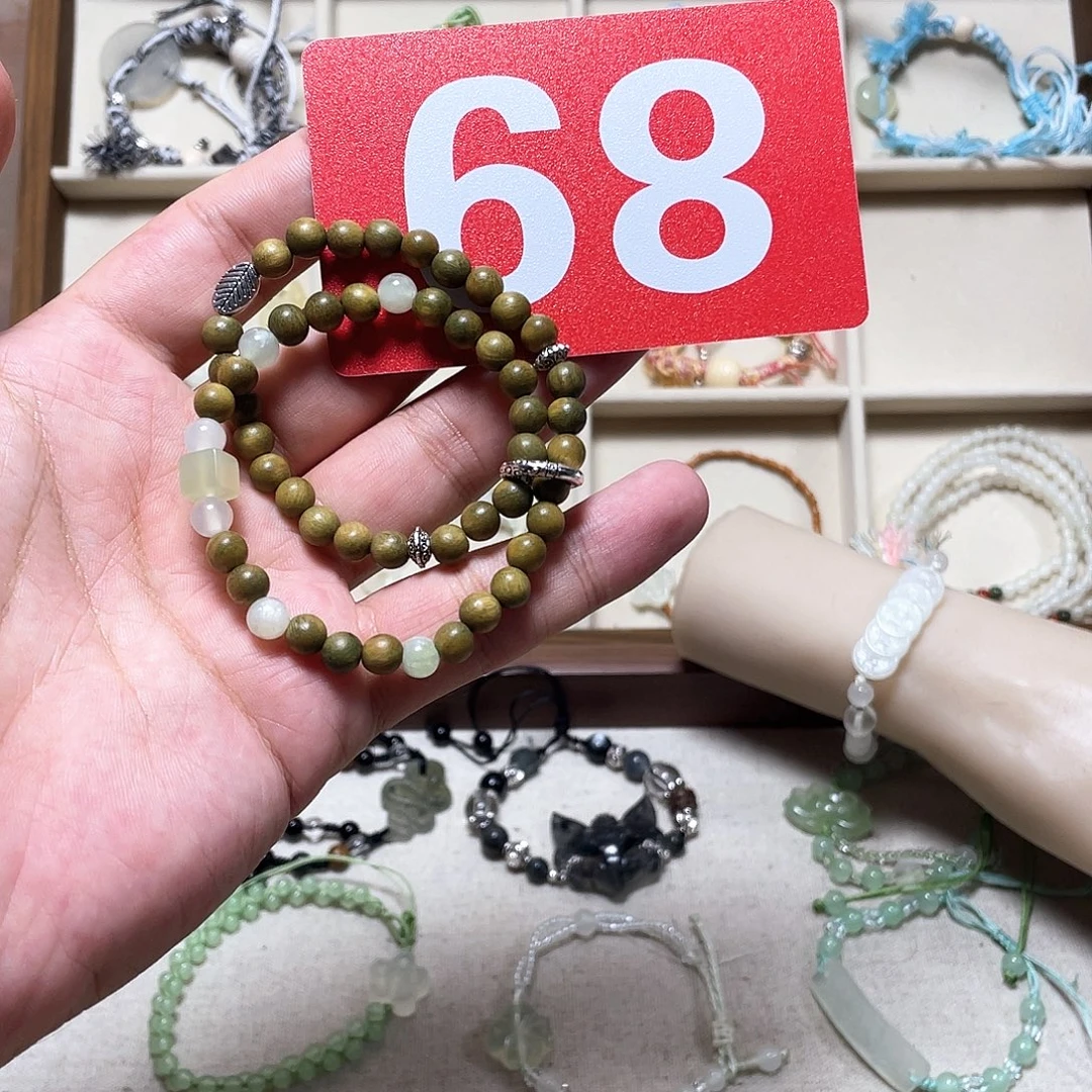 犹***㼆蛇纹石玉合金颈饰