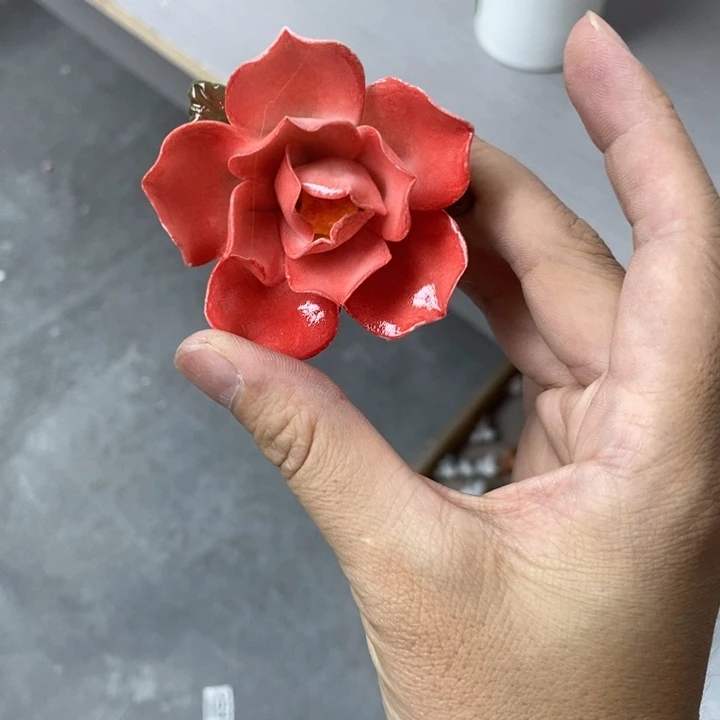 陶瓷手工制作陶瓷花