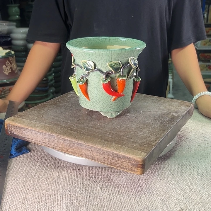 用***9泳坤堂石湾盆陶瓷