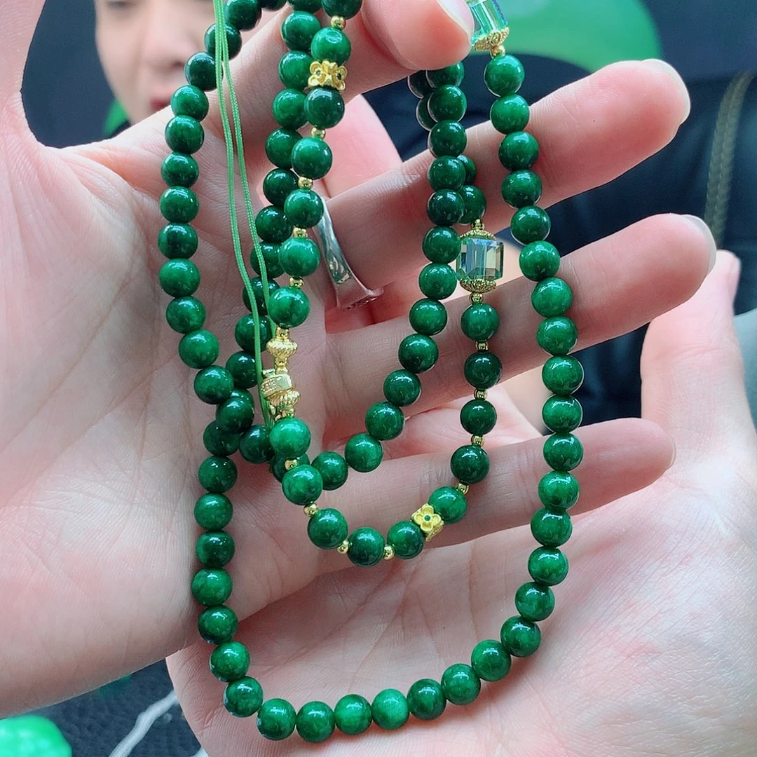 翡翠银S925镶嵌颈饰