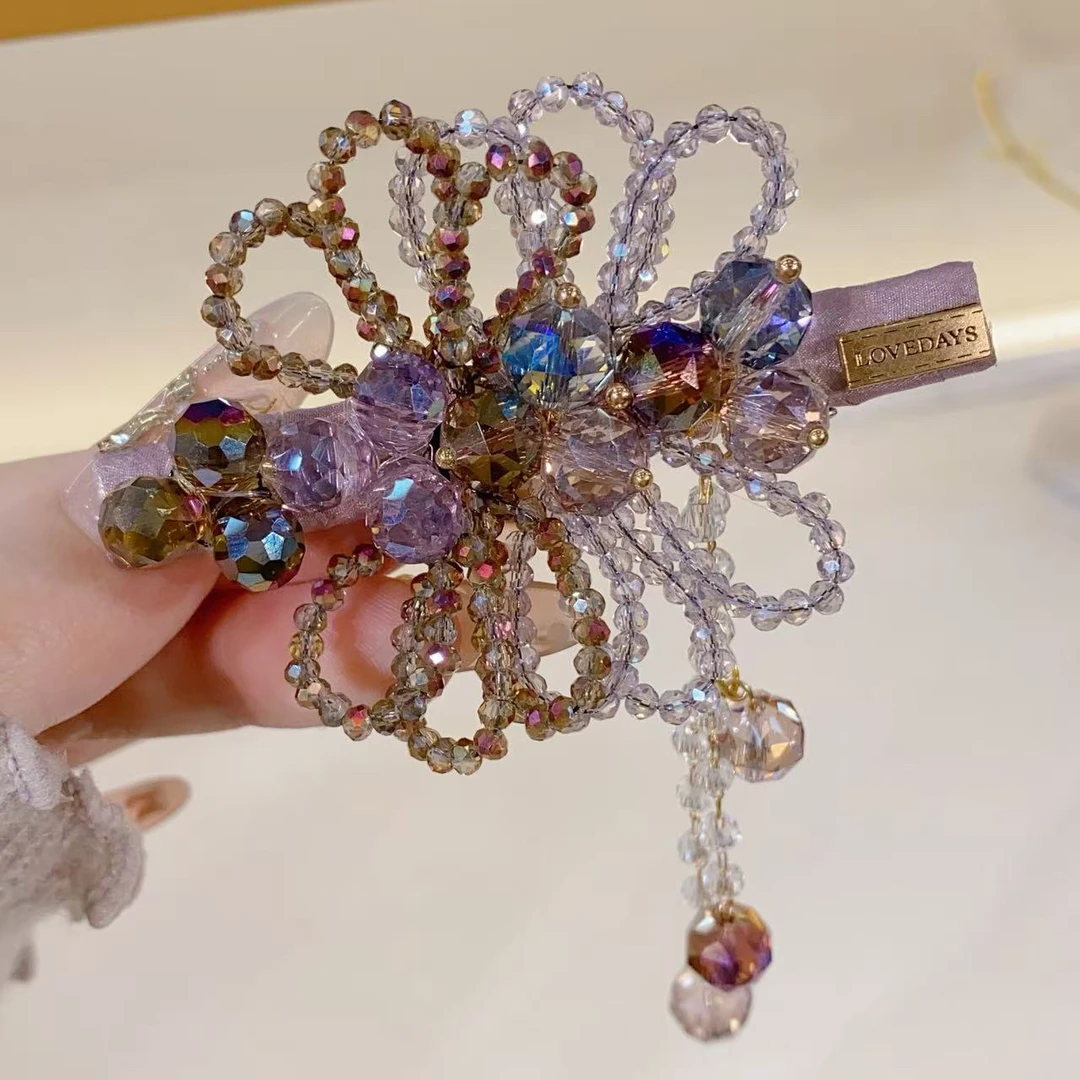 D226高级感手工流苏鸭嘴夹