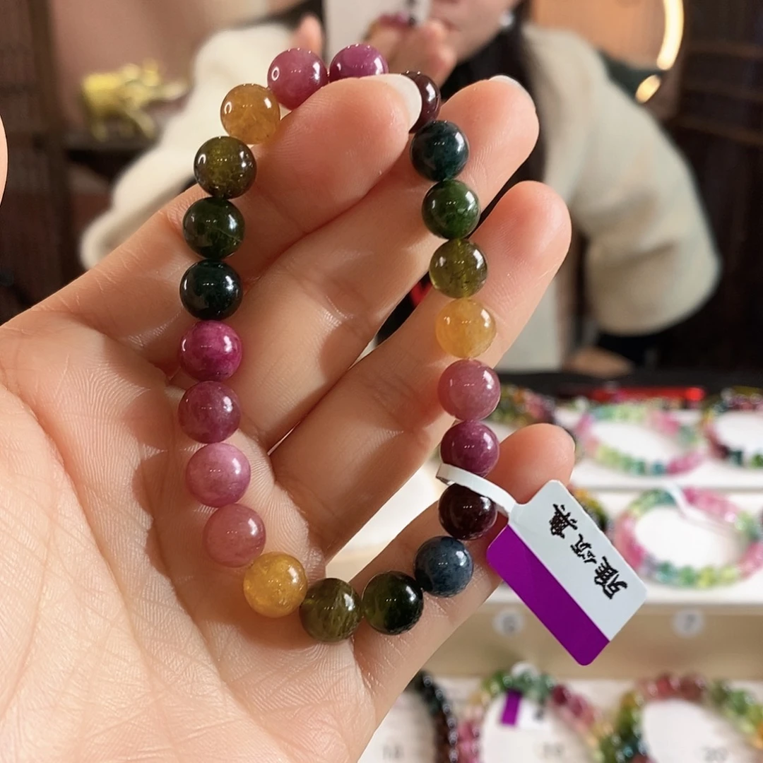 手链碧玺未镶嵌G2412素圈颜色微差