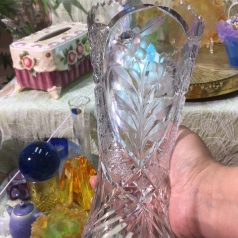 有机玻璃中古水晶花瓶
