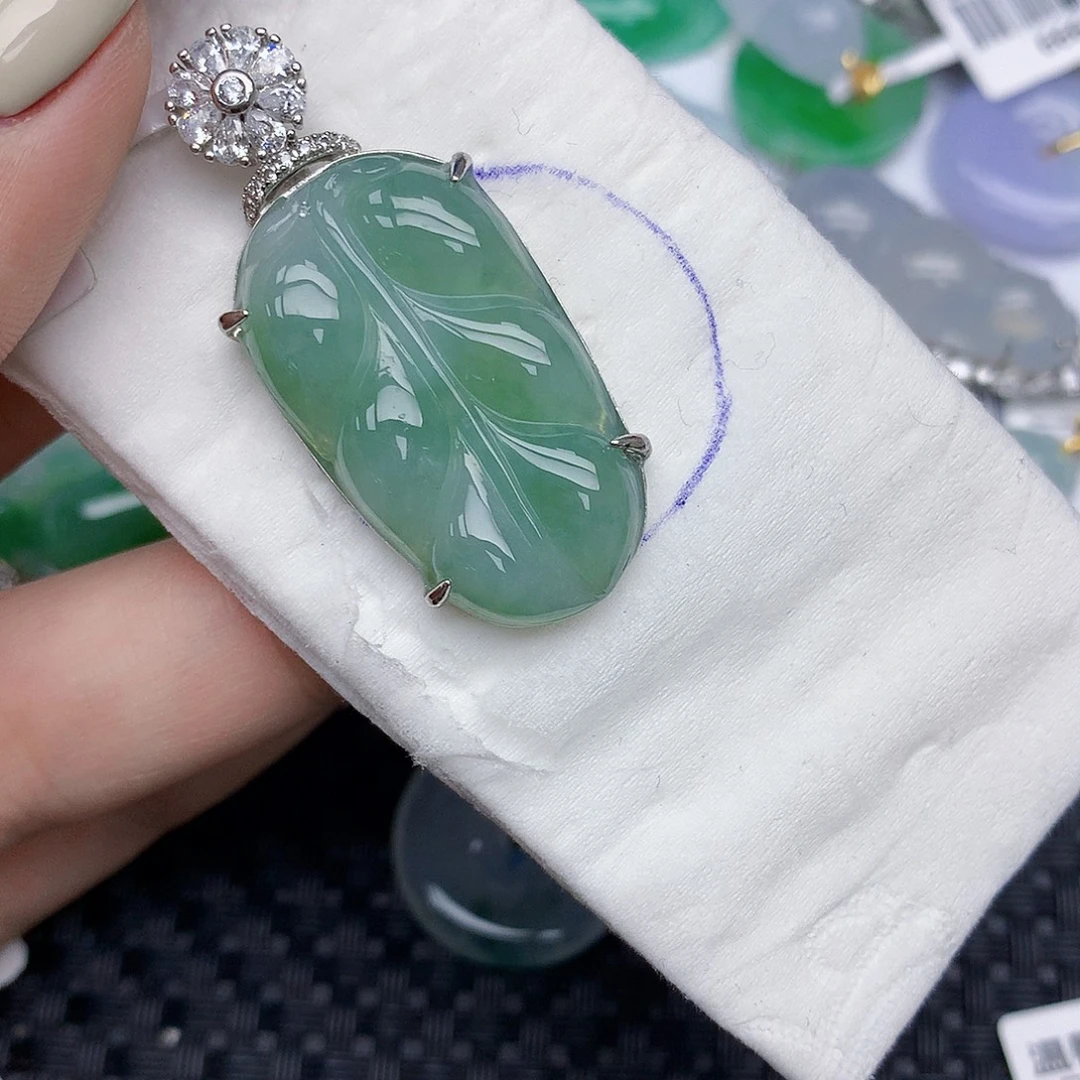 翡翠未镶嵌颈饰天然缅甸翡翠a货百元以上9元证书费自理