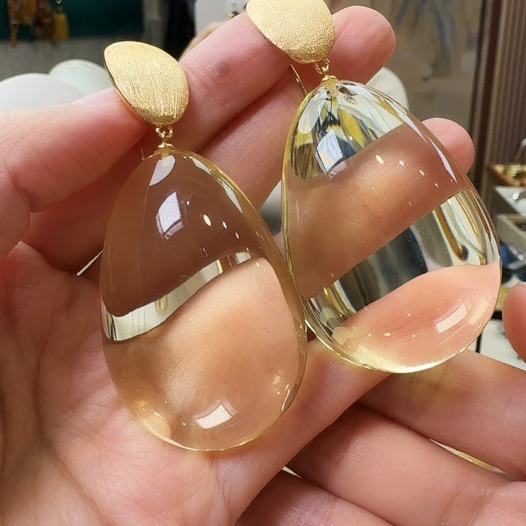 尾***喵琥珀未镶嵌颈饰耳坠