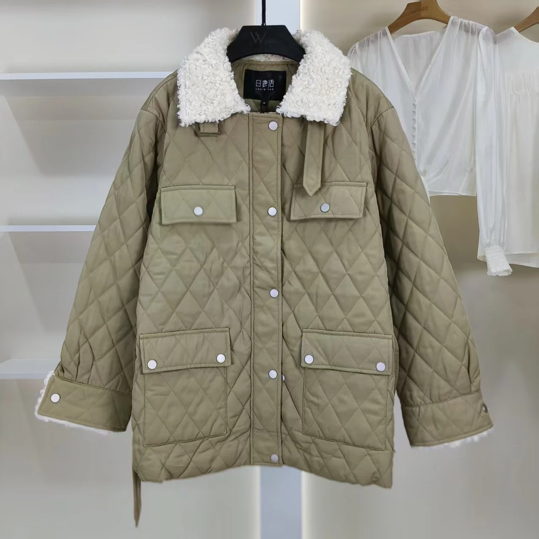 麦迪尚品【白LY】50407151韩系保暖棉服女装冬季新款专柜正品