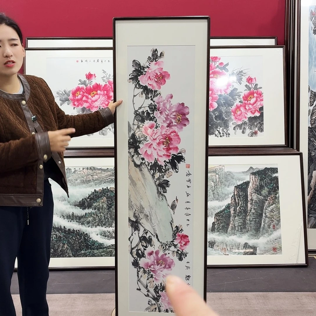 国画手绘作品160-46尺寸