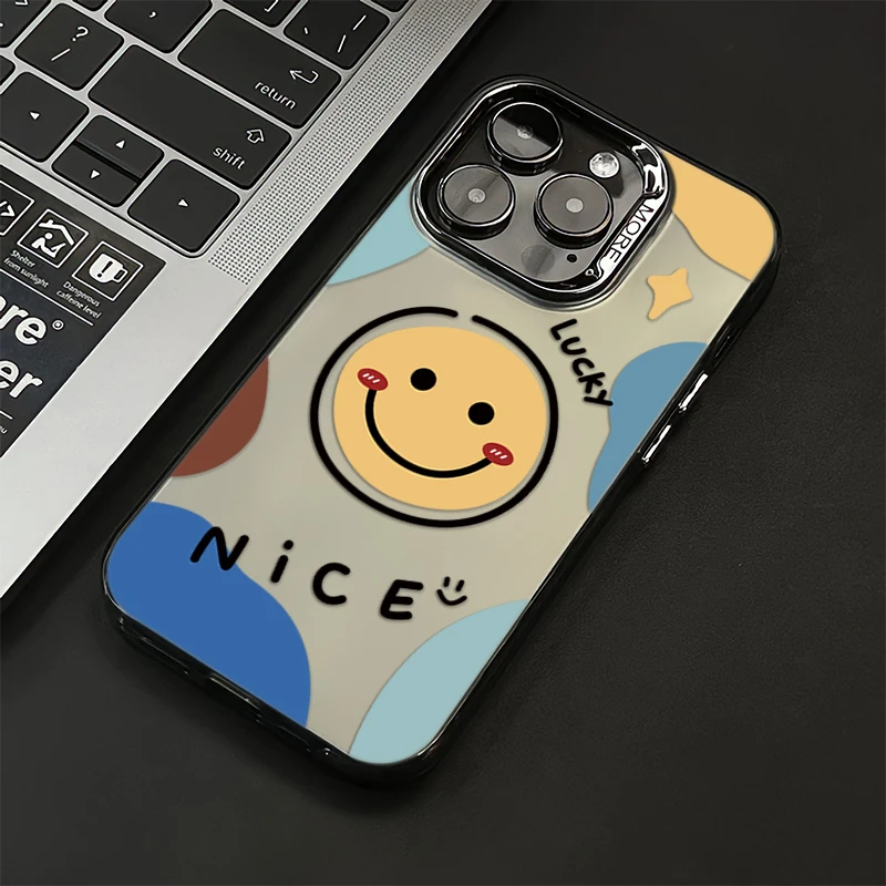 笑脸适用苹果16pro手机壳iphone15promax保护套14/13/12/11高级感