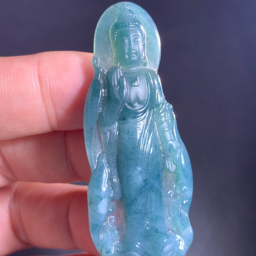 翡翠未镶嵌颈饰天然A货翡翠时尚气质女款吊坠挂坠