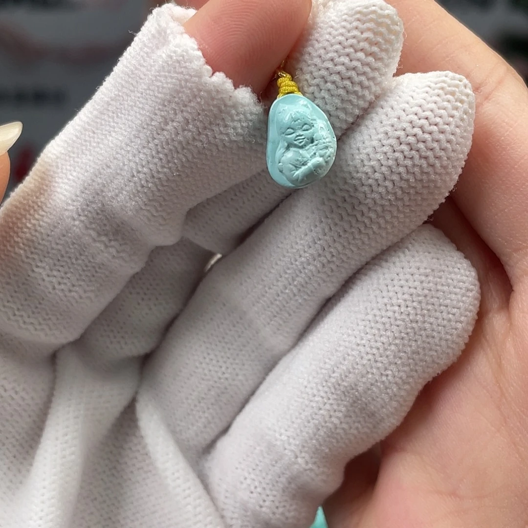 绿松石未镶嵌挂件