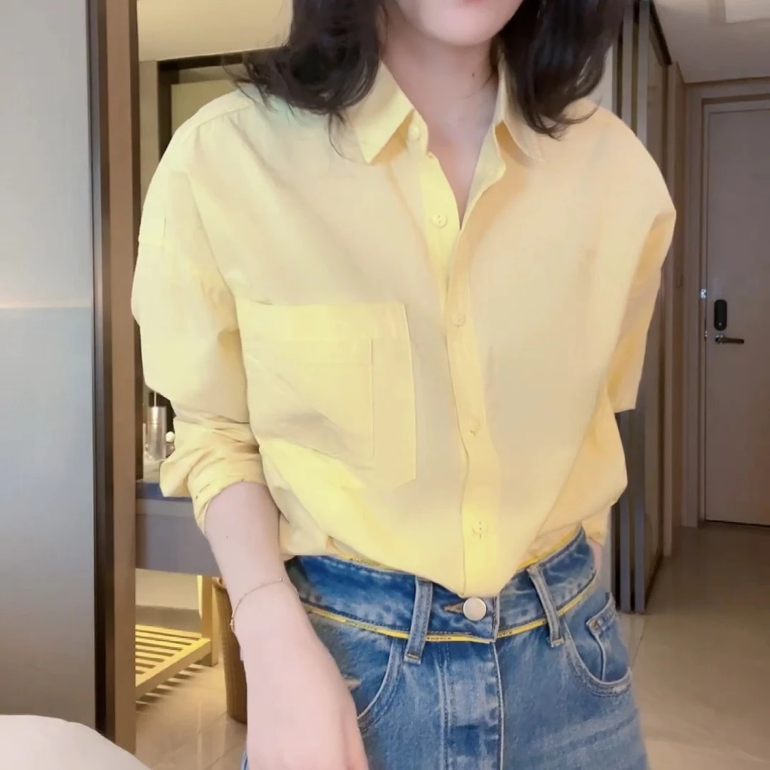 2025韩版新款小众设计感气质百搭显瘦长袖衬衫LK2501000