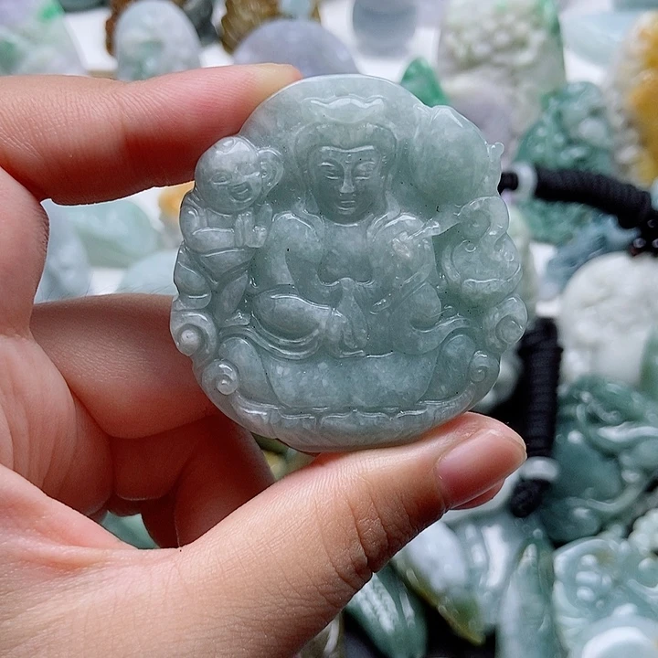 翡翠未镶嵌吊坠(不含链)1