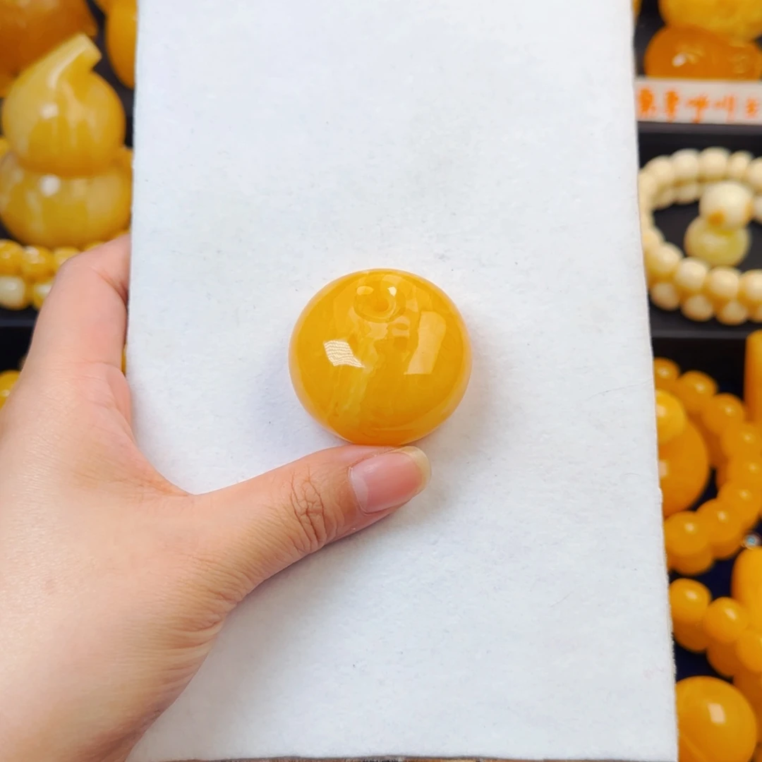 蜜蜡未镶嵌颈饰公主扣吊坠