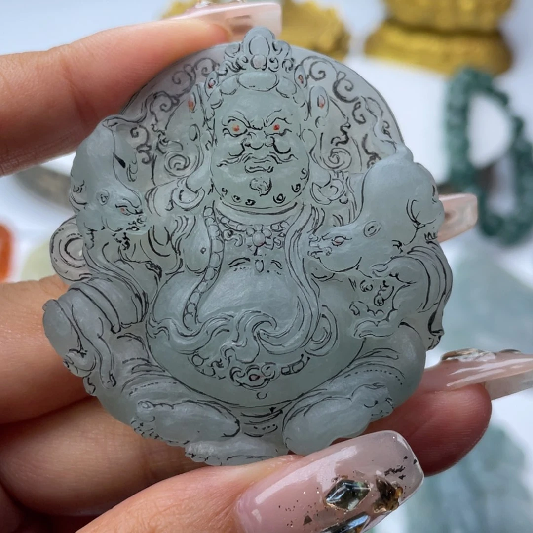 未镶嵌定制翡翠黄财神