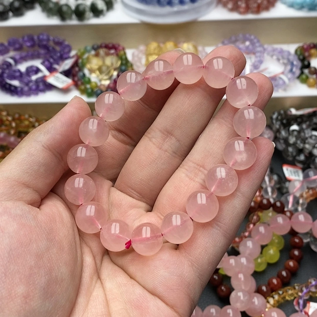 【闪购商品】芙蓉石手链未镶嵌元****儿天然马粉手链