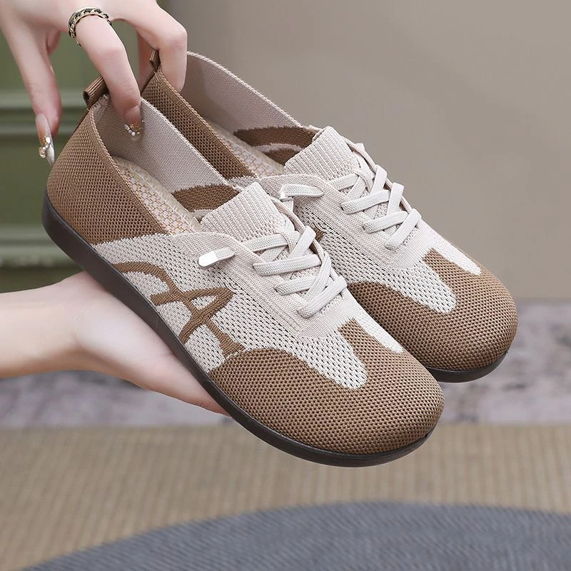 春季德训女鞋妈妈鞋软底透气防滑时尚休闲一脚蹬女鞋