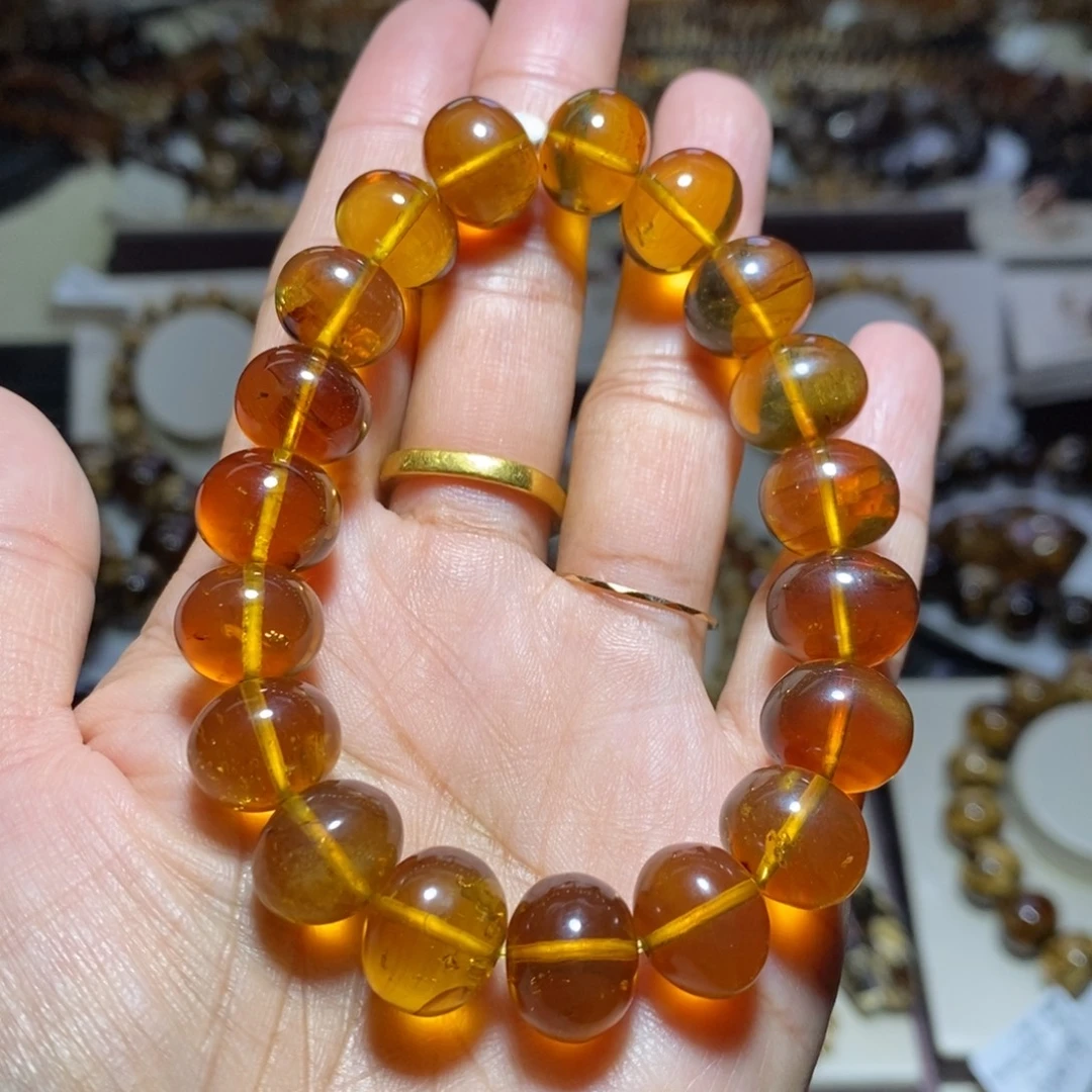 裸石琥珀未镶嵌金珀12mm