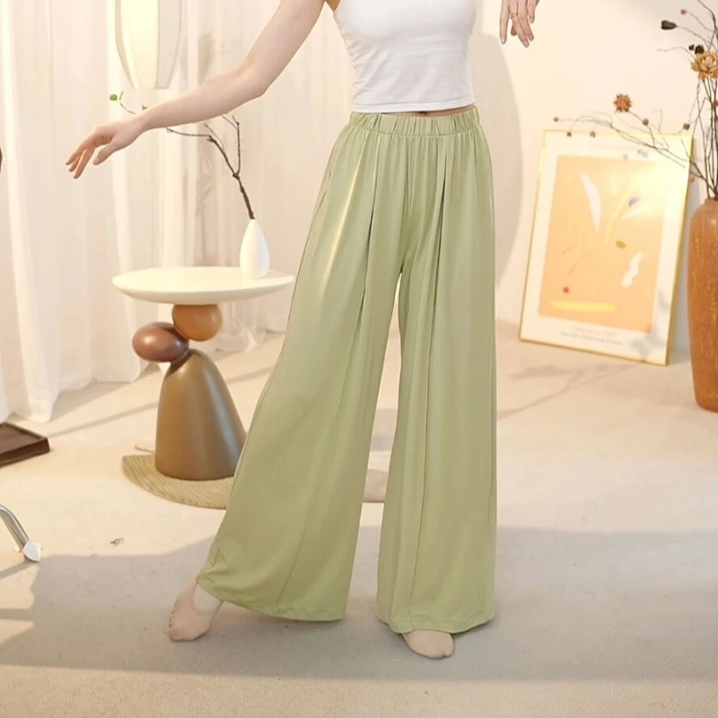 现代舞宽松显瘦垂感好显瘦舞蹈服裤中国舞古典舞民族舞基础练功服