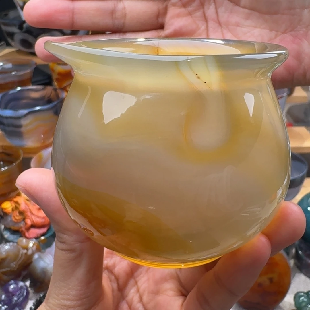 玛瑙/玉髓玛瑙公道杯160毫升未镶嵌