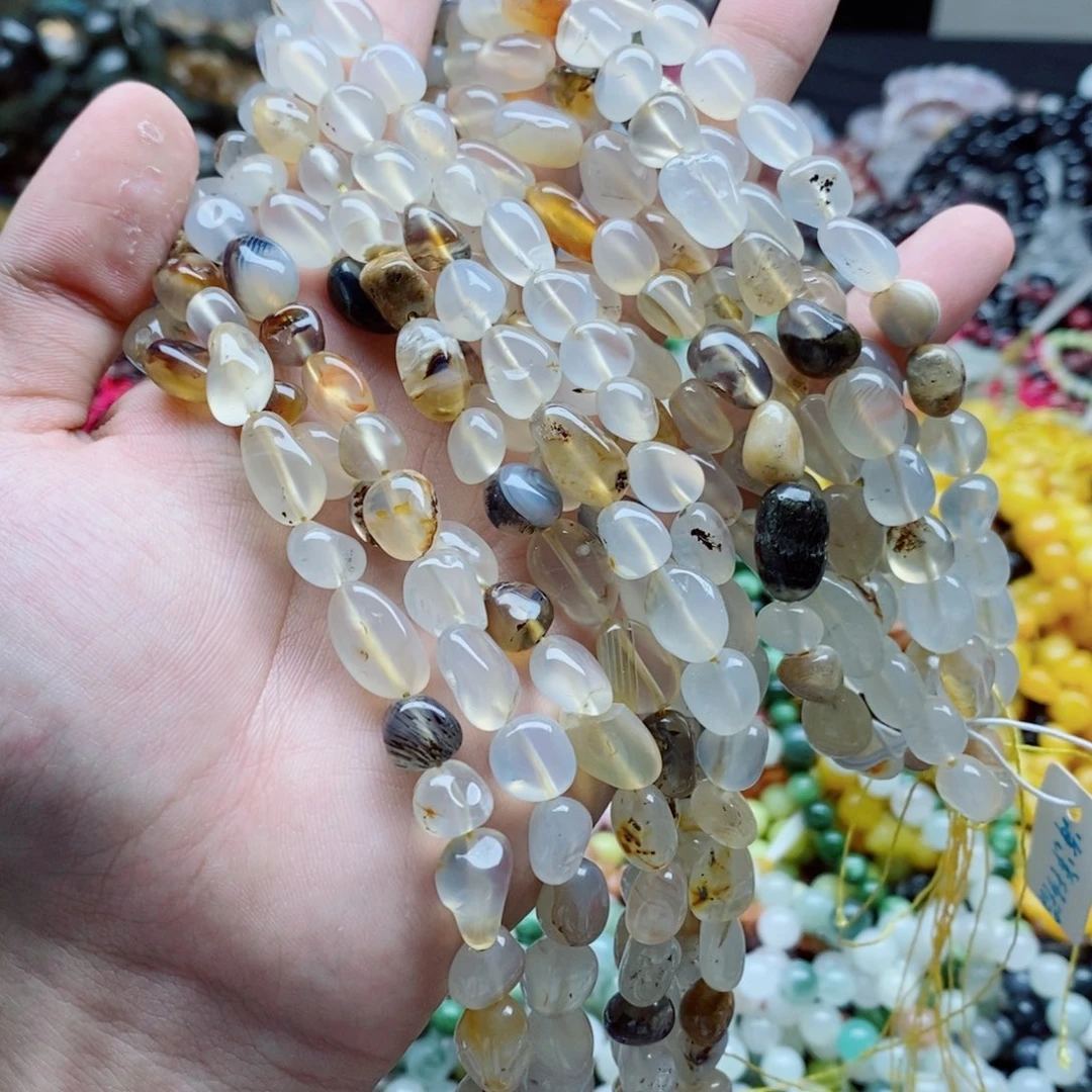 玛瑙/玉髓未镶嵌珠宝半成品一条天然海洋玛瑙不定型B96