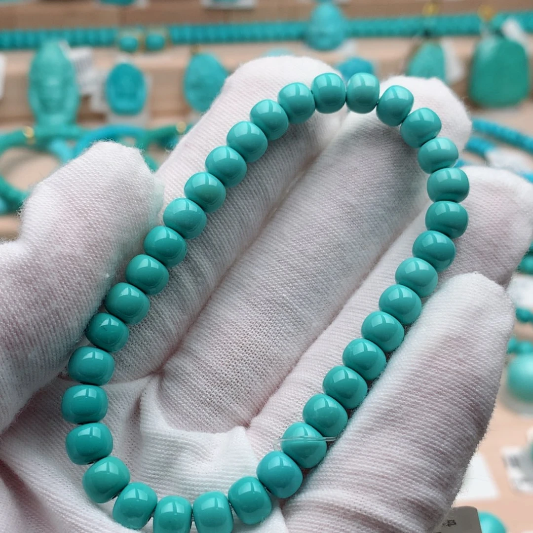 未镶嵌绿松石珠宝奇石6.5mm