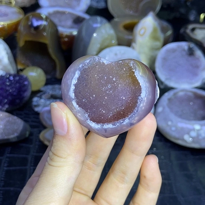 水晶珠宝半成品未镶嵌爱心