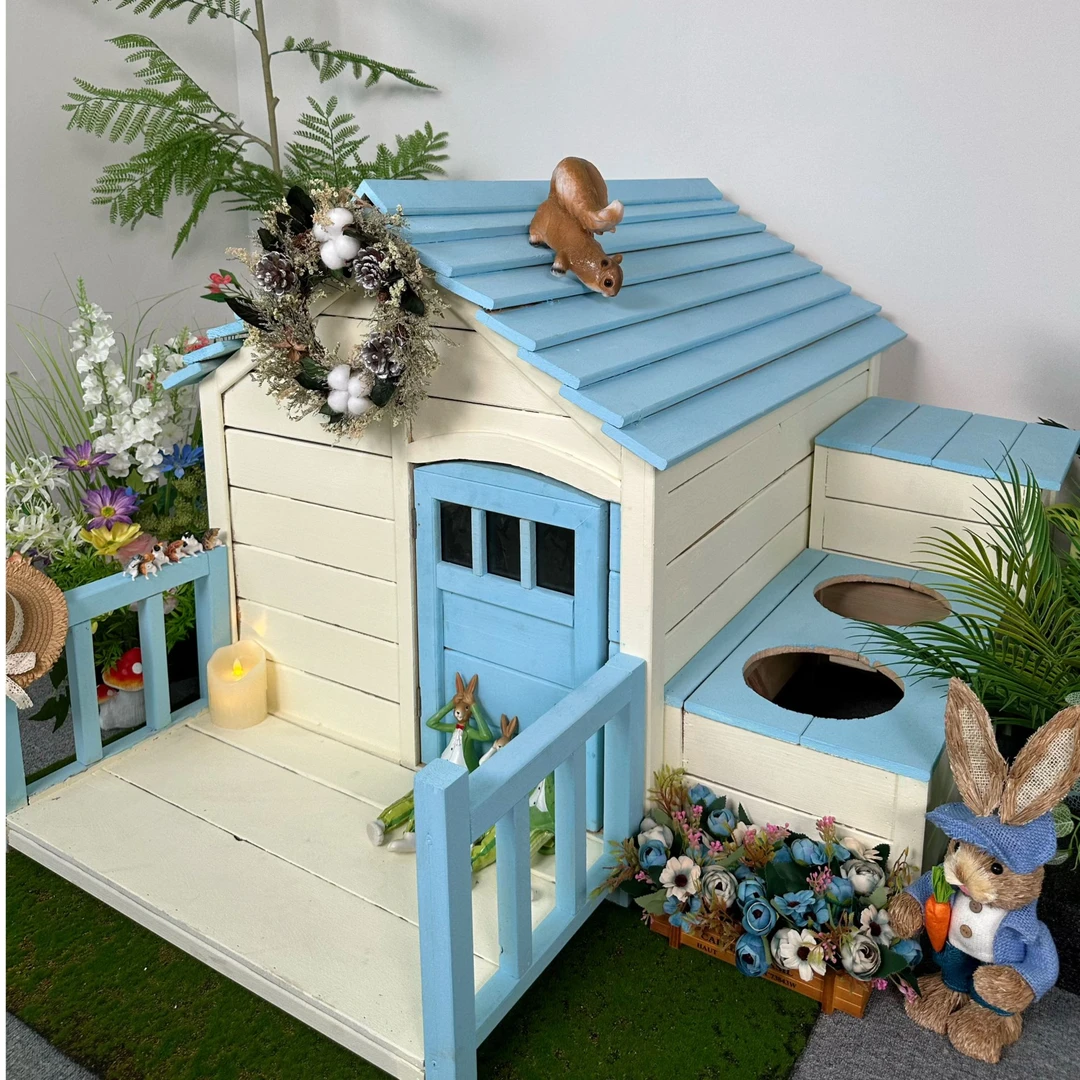 宠物狗笼多功能款大中小型犬户外别墅庭院小木屋，防水防腐可定制