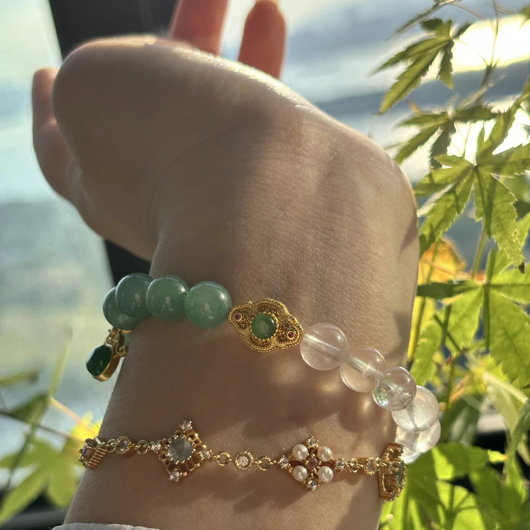 红豆生南国（粉水晶）水晶手串 卡8 手围14