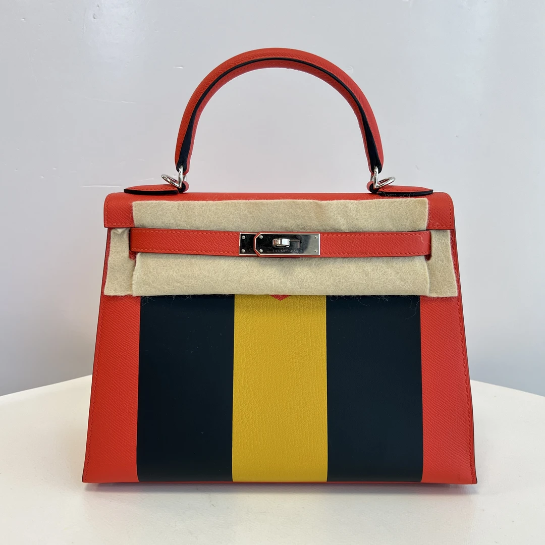 99新 Hermes/爱马仕 Kelly28单肩包/拼色C刻/250919VHHVP04