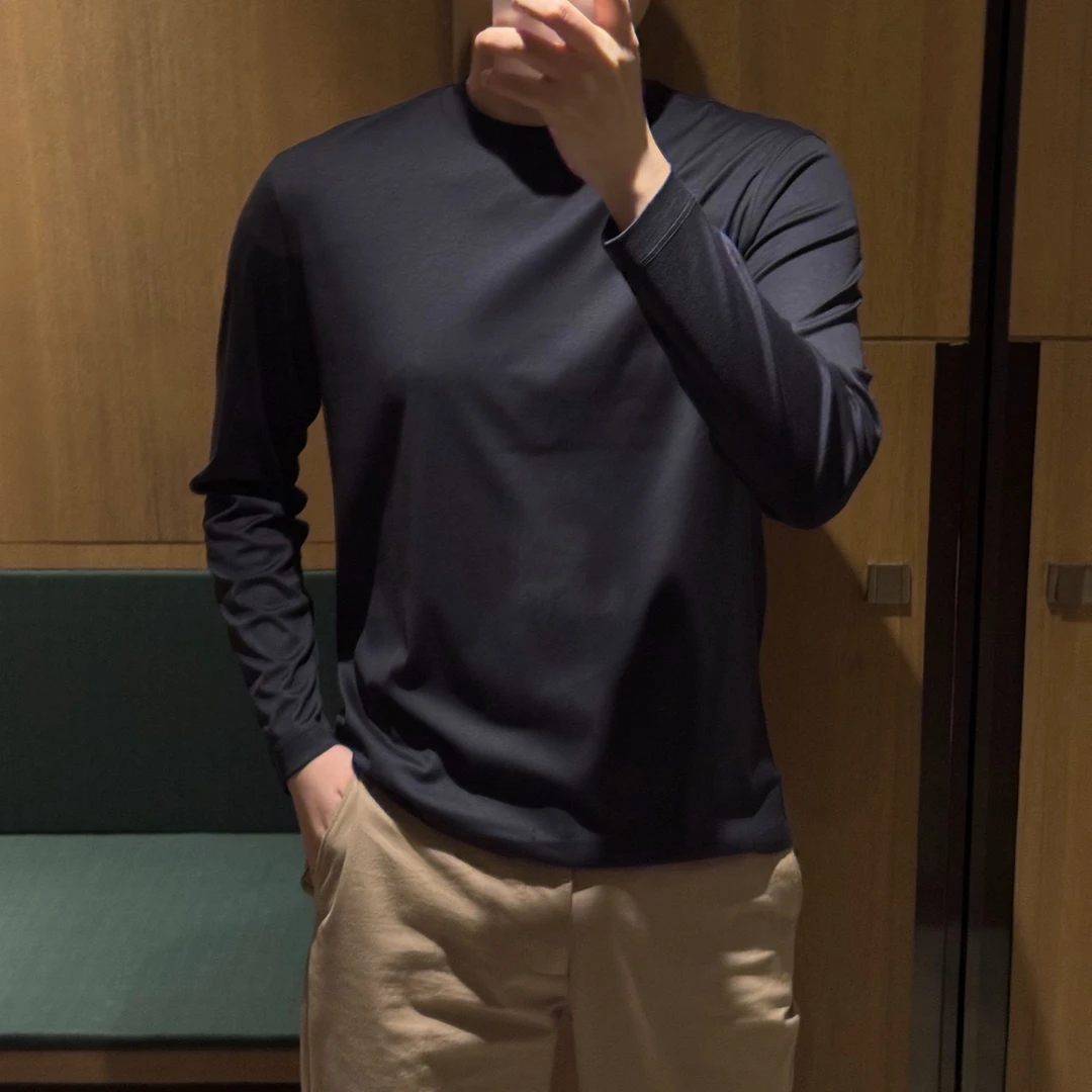 【诺可精选】秋上新系列100%超细海岛棉净版圆领长袖 爵派尔CK742