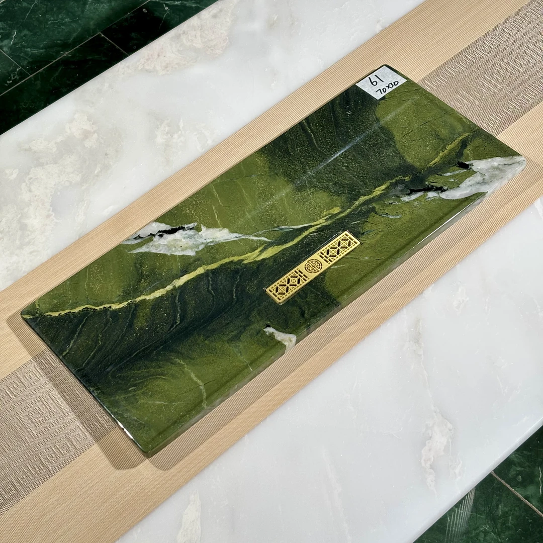牛油果绿（70*30）天然奢石茶盘 （1980优惠联系客服）