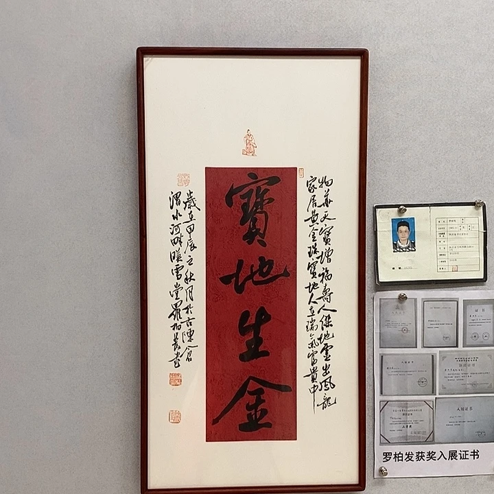 书法罗柏发书法宝地生金