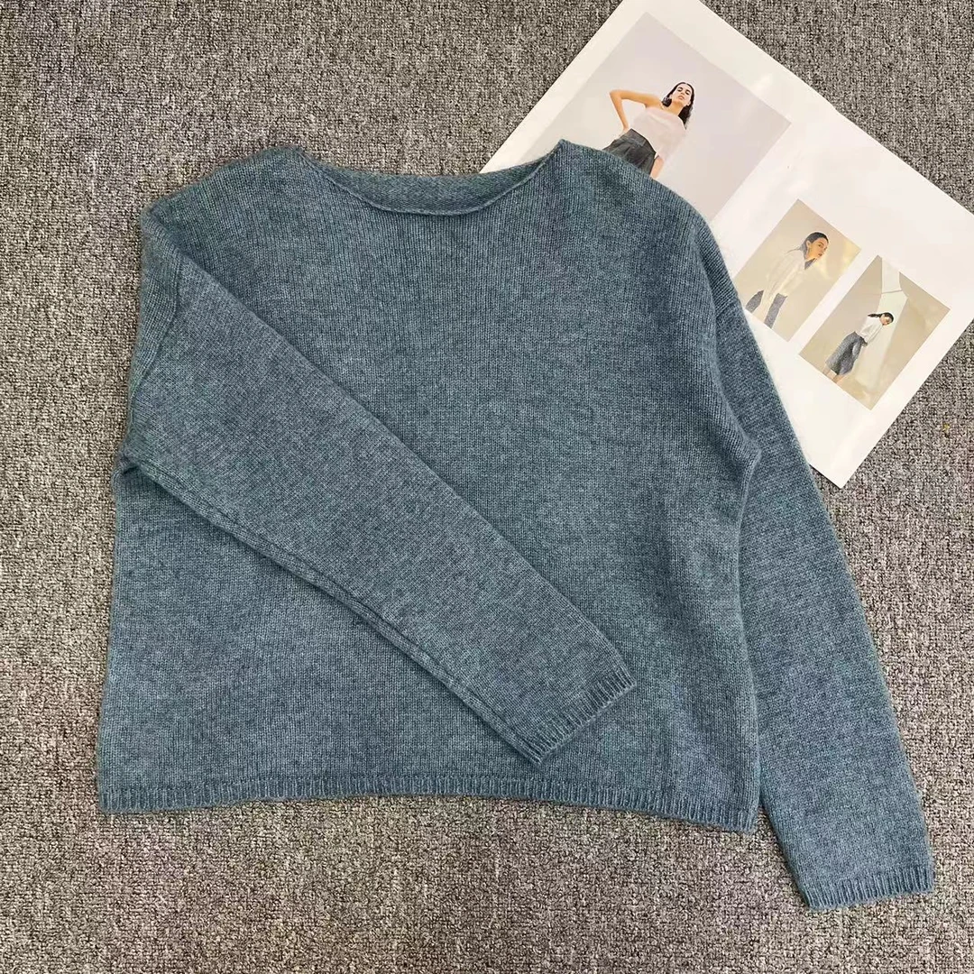 【周周家】R2768濮院秋季山羊绒小一字领套纯色女士休闲时尚街