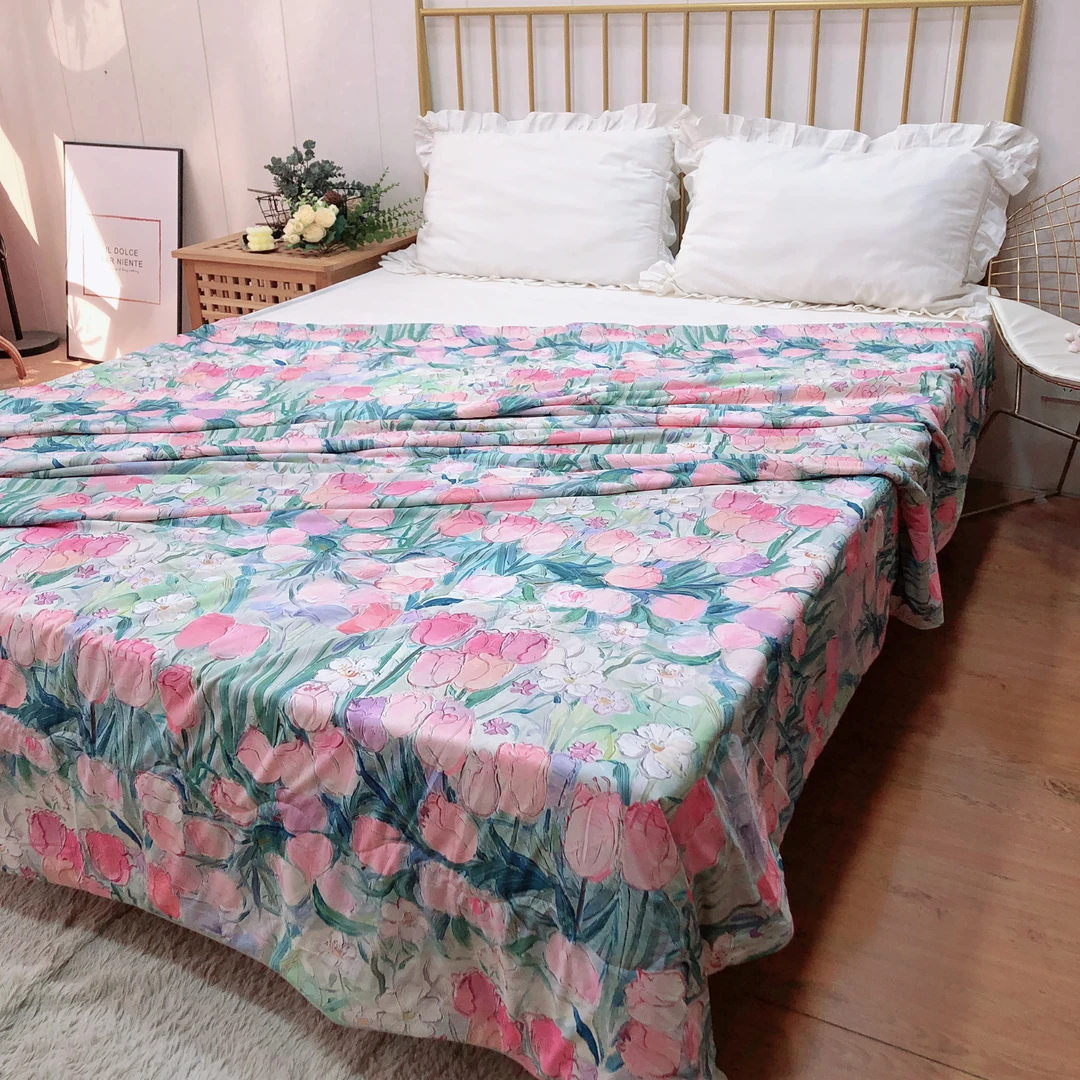 哇哇凉哇凉单人夏被（花型不挑）锦氨自带凉感空调被透气凉爽