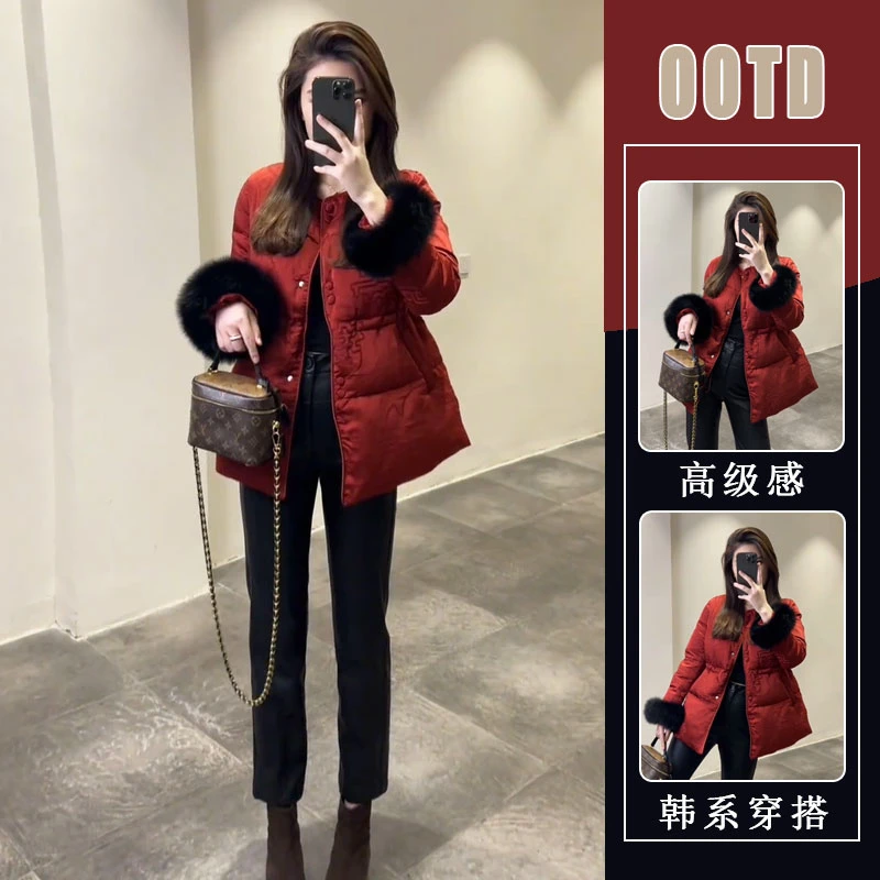 冬季2025新款中国风气质收腰棉服外套女高级感复古减龄时尚棉衣潮