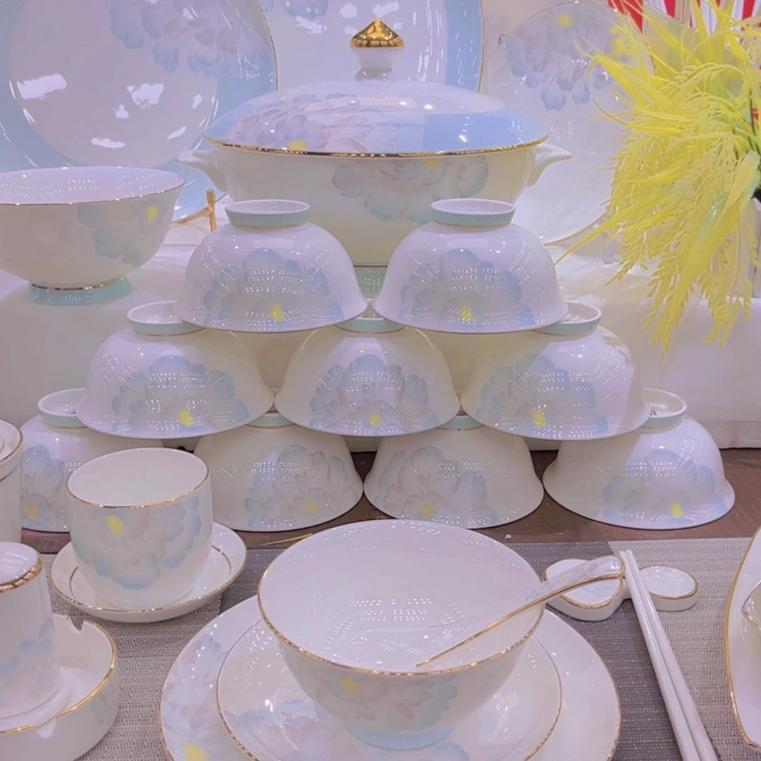 骨瓷邂逅碗碟盘单拍碗碟