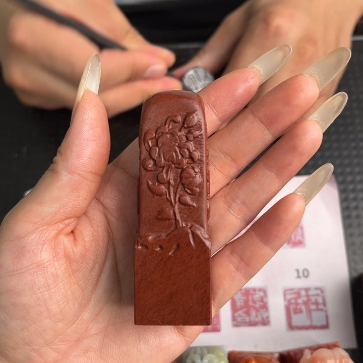 金***9寿山石印石现场纯手工制作工艺精美