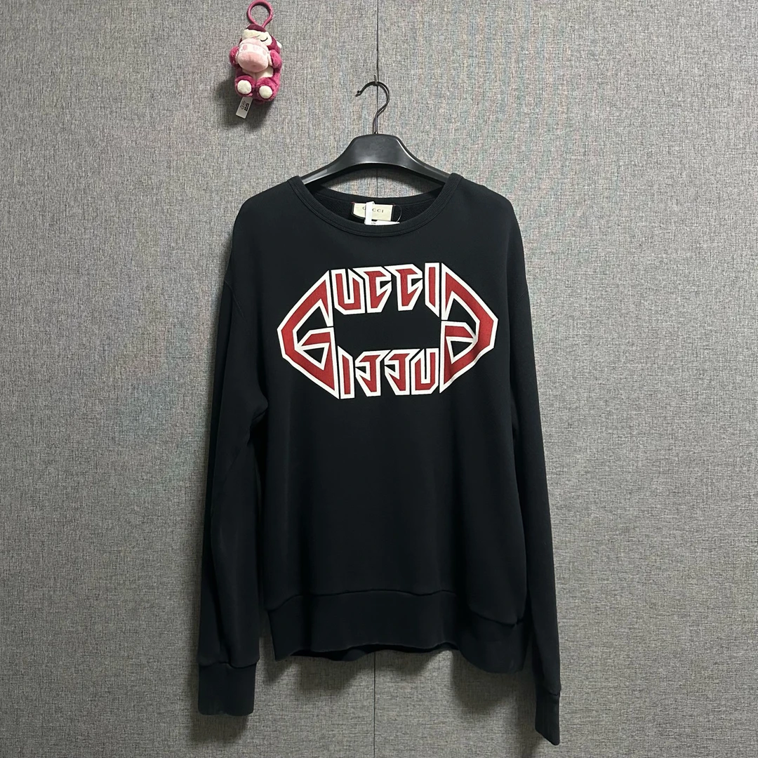 95新 GUCCI/古驰 M码/红色印花卫衣/r640/9580