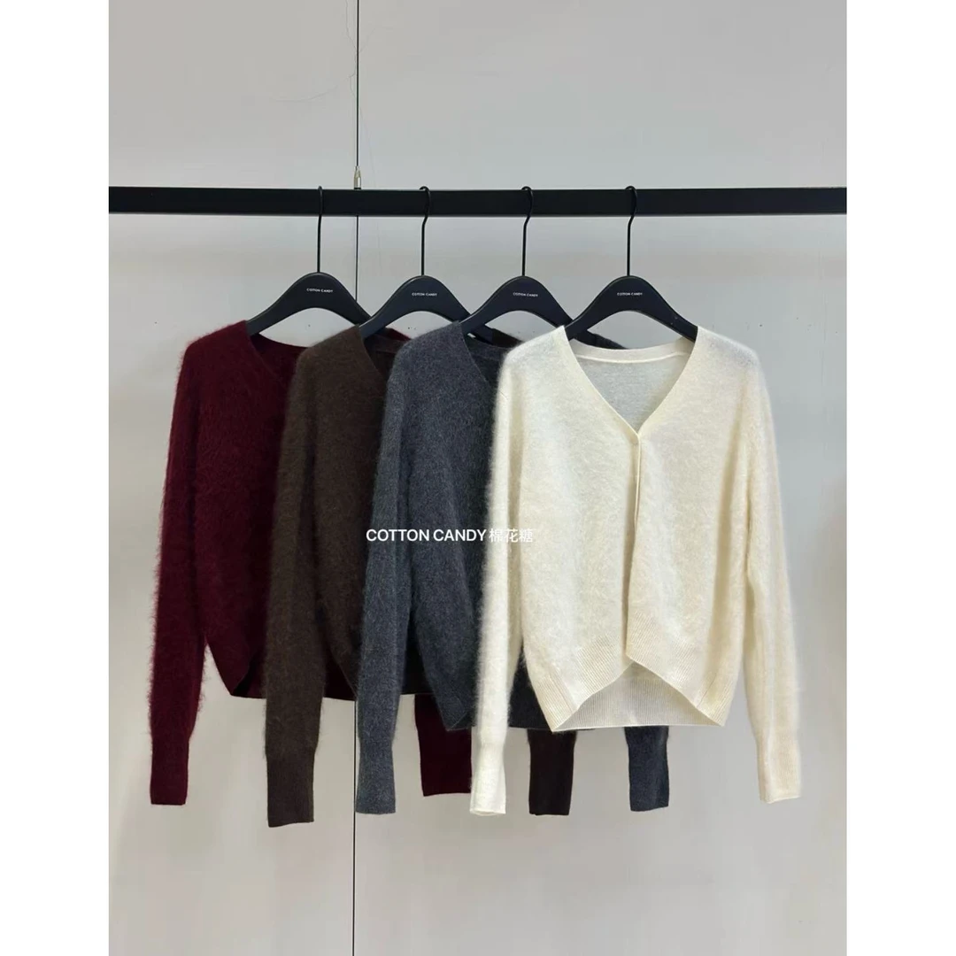 NO退NO换 鑫燃KIKI 时尚洋气V领韩版针织开衫 257090 MHT