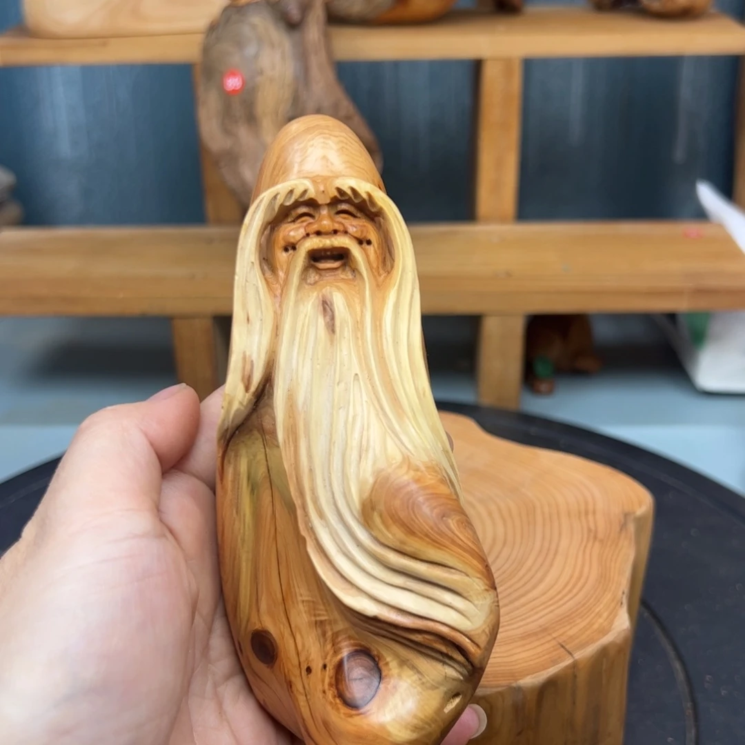 木顺***N崖柏木摆件手把件，