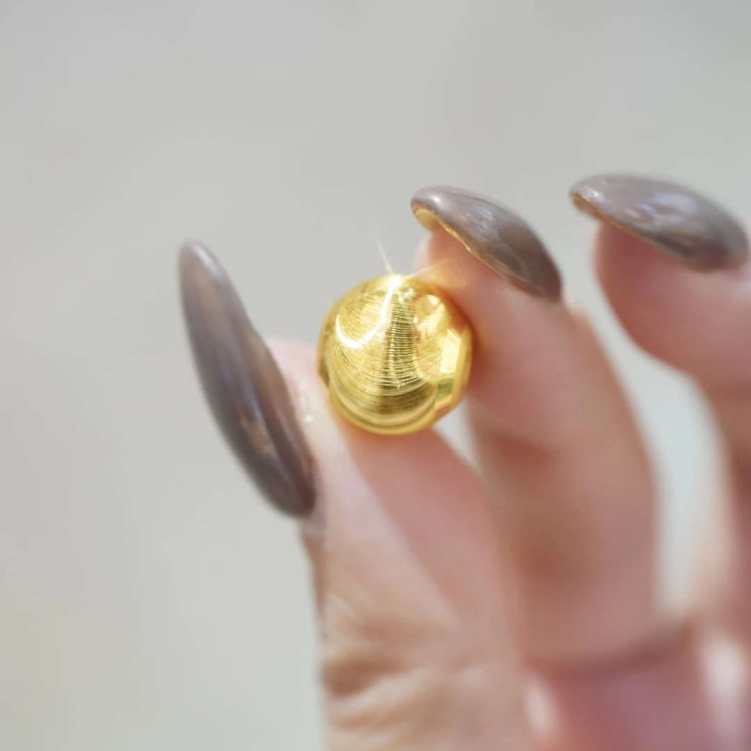 【宝曼珠宝】足金999金爆闪猫眼珠路路通配件卡12mm