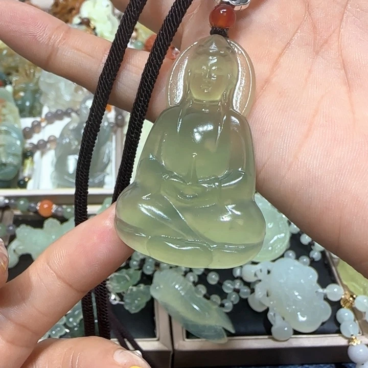 蛇纹石玉未镶嵌吊坠