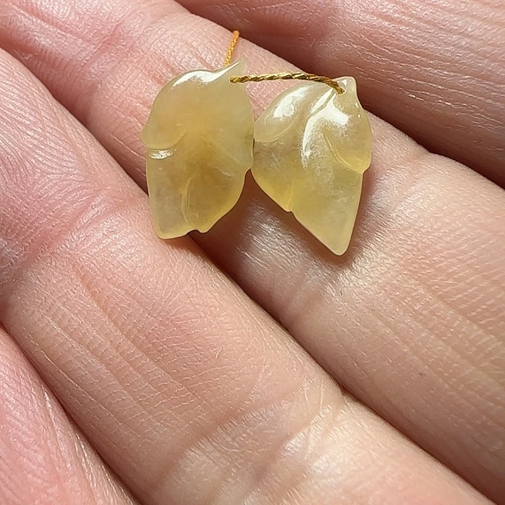 翡翠未镶嵌颈饰天然缅甸翡翠叶子