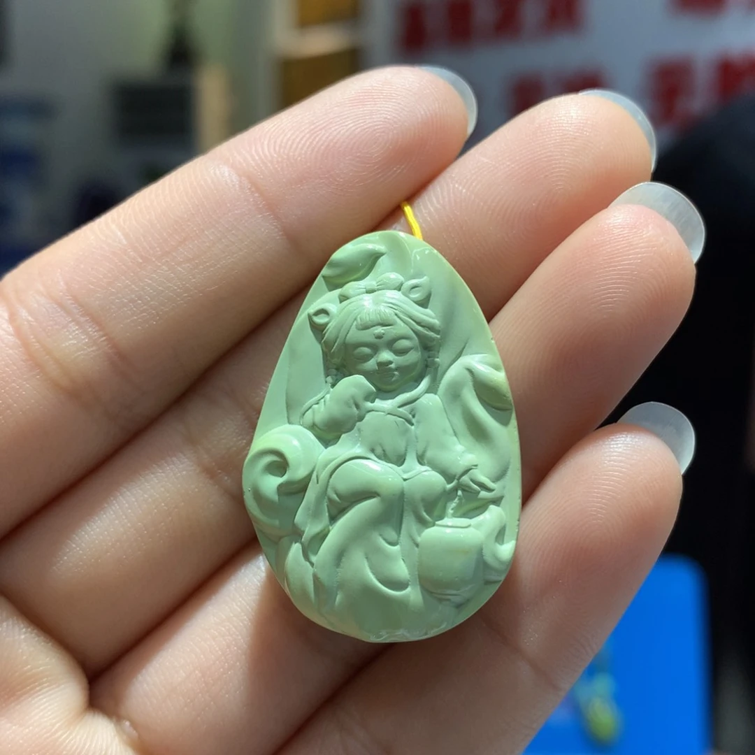 未镶嵌绿松石吊坠